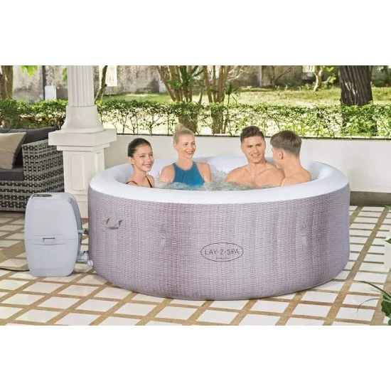 Bestway 1.70m x 66cm st.Lucia airjet 3 grey (one durable liner, one heater(220-240v), one filter, chemconnect, one inflatable cover, airjet system)